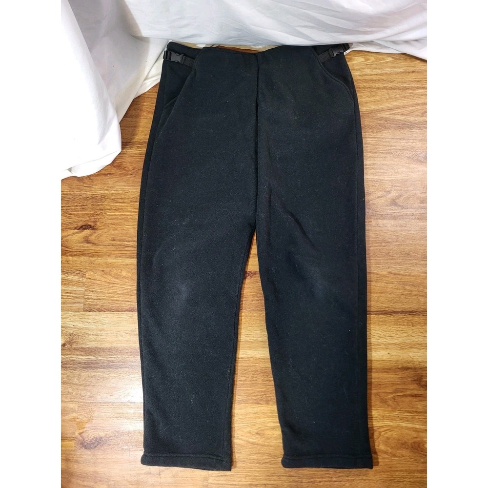 Horny Toad & Co Mens Fleece Lounge Pants Size Large Wide Leg Black